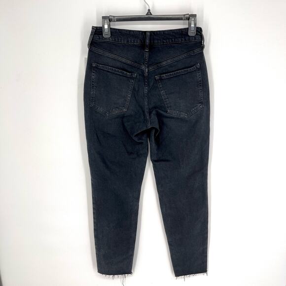 Old Navy NWT High Rise O.G Straight Jeans Secret Slim Pockets Distressed 4 Black - Picture 6 of 10